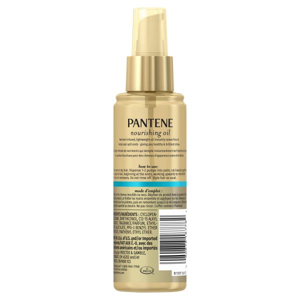 Pantene Hair Oil Treatment Serum, Pro-V Lightweight Nourishing Split End Repair