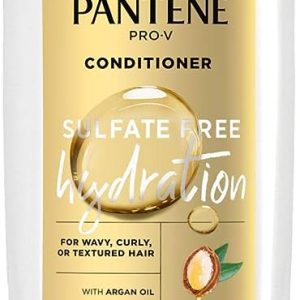 Pantene, Sulfate Free Conditioner, with Argan Oil, Pro-V Smooth and Sleek Frizz