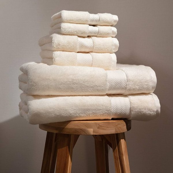 Pearl Linens 100% Cotton Premium Bath Towel Set of 6 for Bathroom