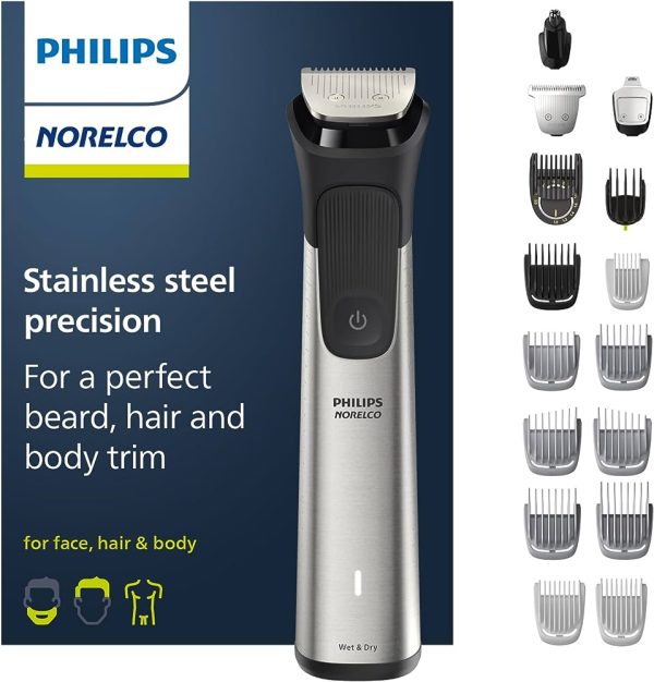 Philips Norelco Multigroom Series 7000, Men's Grooming Kit with Trimmer for Beard