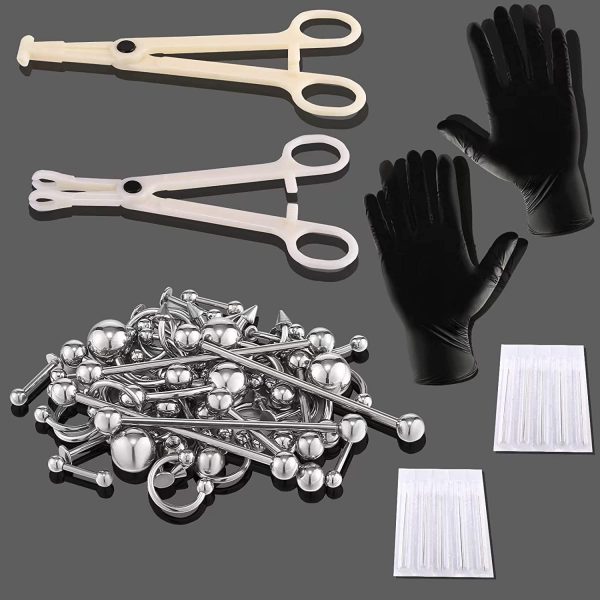 Piercing Kits for all piercings (64PCS Stainless Steel)