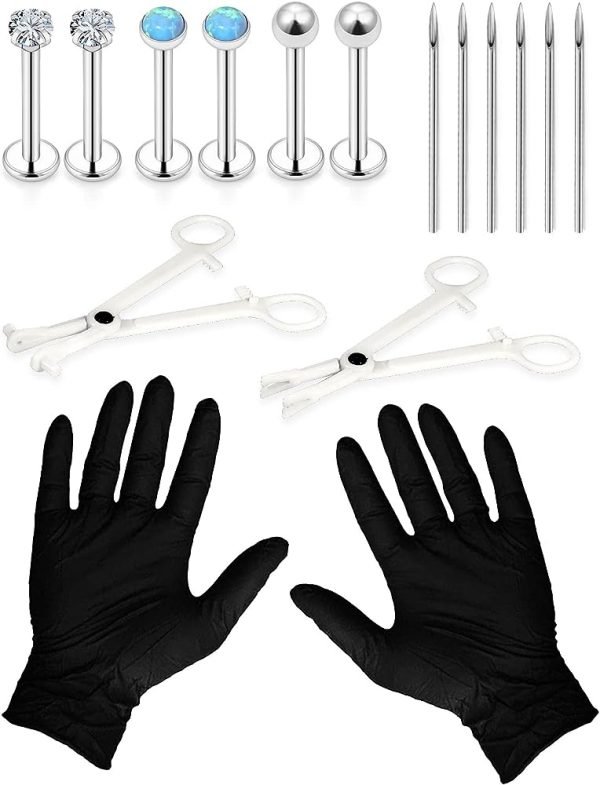 Piercing Needls Clamps Kit Stainless Steel