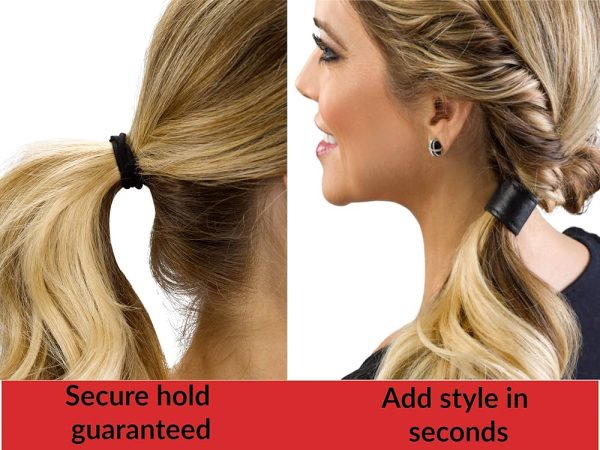 Ponytail Holder Leather Brown (TEXTURED- see 2 more colors) by DesignerTails