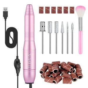 Portable Electric Nail Drill Machine, Professional 20000 RPM USB