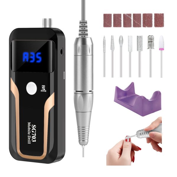 Portable Electric Nail Drill, Professional Efile Nail Drills for Acrylic Nail