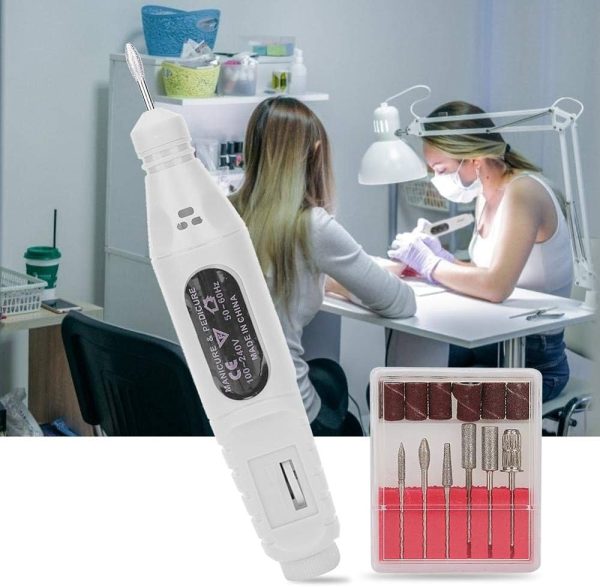 Portable Electric Nail File Set, goalBY USB Pen Shape Electric Nail Drill