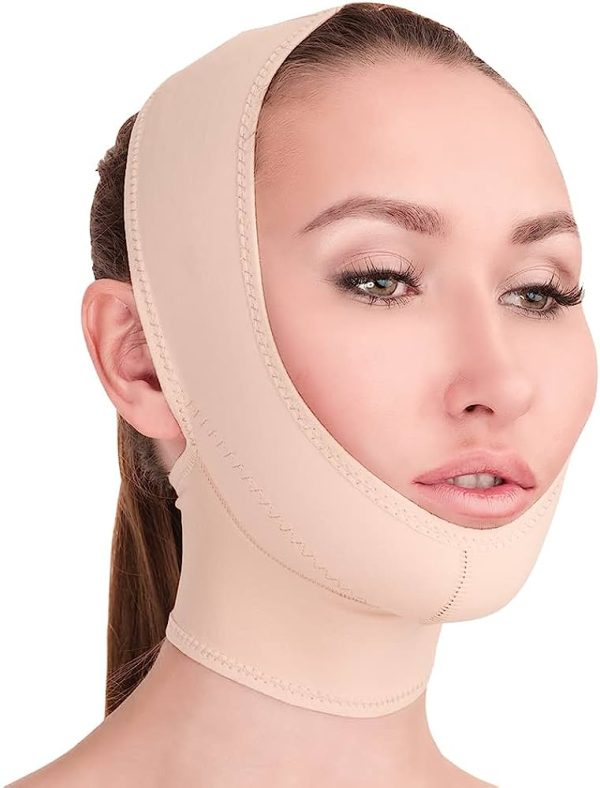 Post Surgical Chin Strap Bandage for Women - Neck and Chin Compression