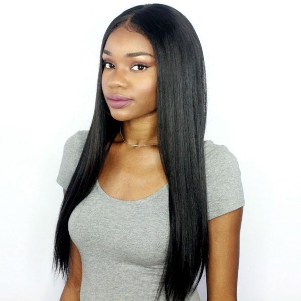Premier 360 Lace Frontal Wig Light Yaki Straight Brazilian Remy Human Hair