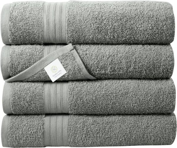 Premium Cotton 4-Piece Luxury Bath Towel Sets