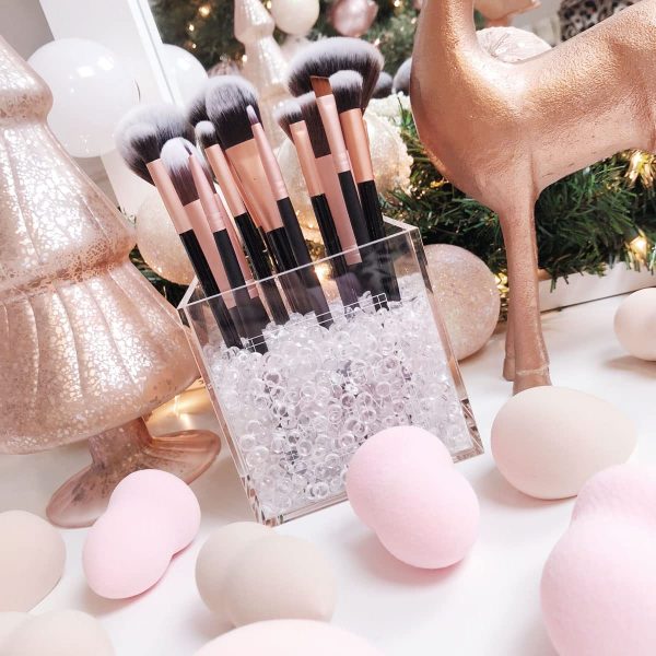 Pretty Display Acrylic Diamonds Clear Makeup Brush Holder Beads Contains 1 Pint