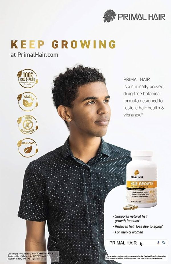 PRIMAL HAIR: Hair Growth & Hair Loss Treatment, Hair Thinning Supplement