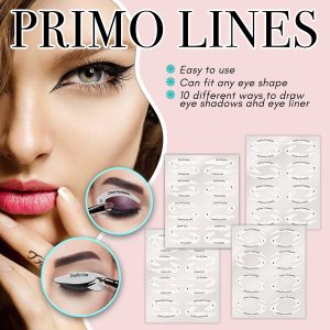 Primo Lines Eyeliner Stencils & Eyeshadow Applicators Sticker Set