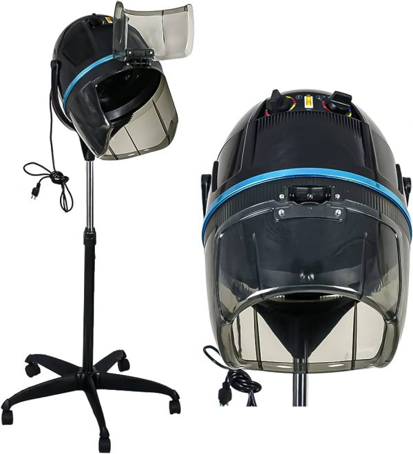 Professional 1300W Adjustable Hooded Floor Hair Bonnet Dryer Stand