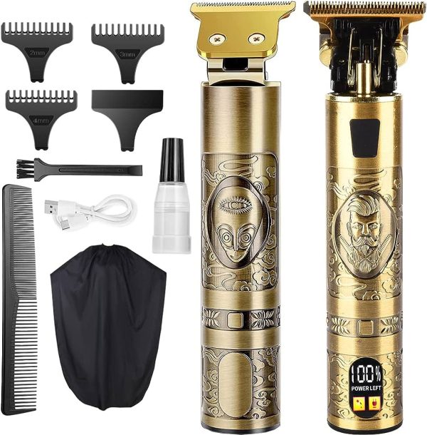 Professional Hair Clippers: Cordless, USB Rechargeable Grooming Kit with Titanium Blades - Perfect for Precision Haircuts and Stylish Barber Shaves