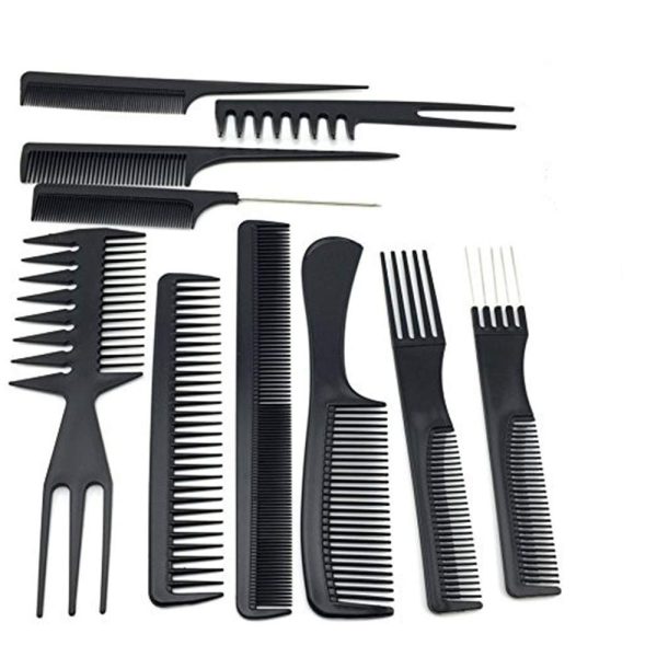 Professional Styling Comb Set 10 Piece Hair Combs Salon Hair Styling Tools