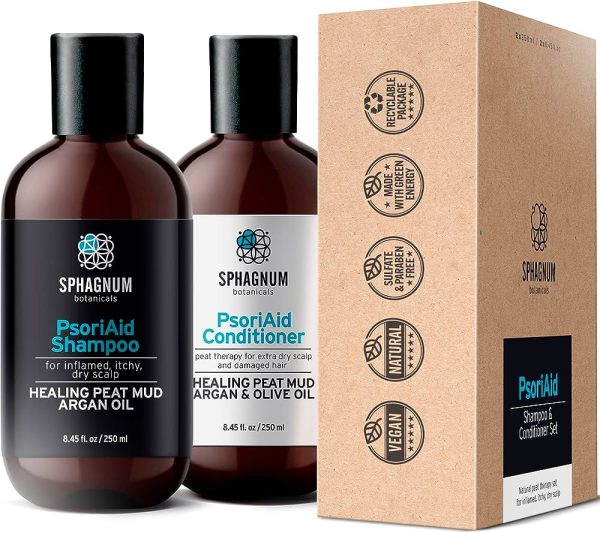 Psoriasis Shampoo and Conditioner Set for Dry and Itchy Scalp Treatment