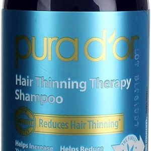 PURA D'OR Hair Thinning Therapy Shampoo for Prevention, Infused with Argan Oil