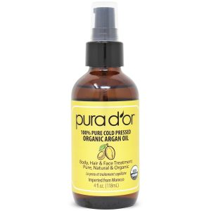 PURA D'OR Organic Moroccan Argan Oil (4oz / 118mL) USDA Certified