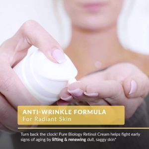 Pure Biology Premium Retinol Cream Face Moisturizer with Hyaluronic Acid