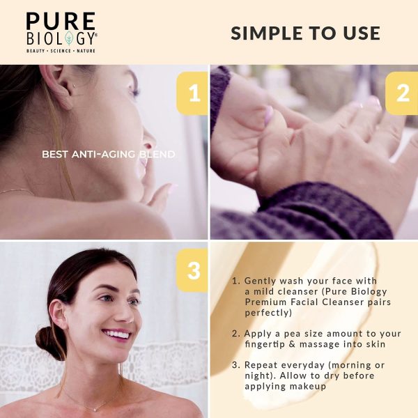 Pure Biology Premium Retinol Moisturizer Cream for Face, Neck &
