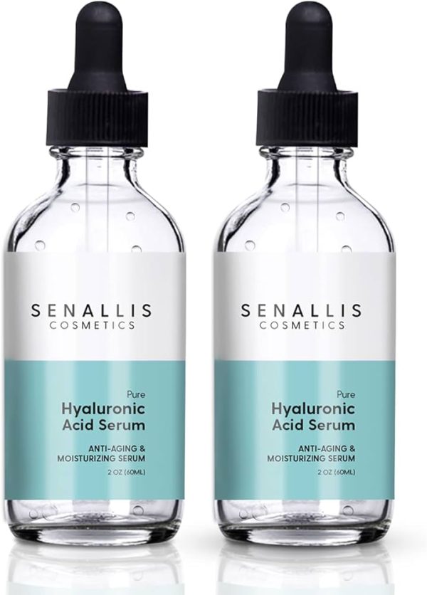 Pure Hyaluronic Acid 1% Powder Solution Serum 2oz 10,000ppm - Anti Aging