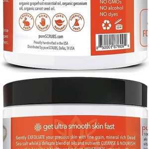 pureSCRUBS Premium Organic Body Scrub Set - Large 16oz CITRUS
