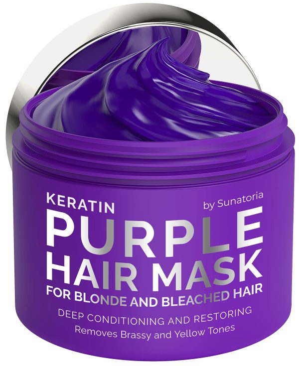 Purple Hair Mask with Retinol & Keratin for Blonde, Platinum