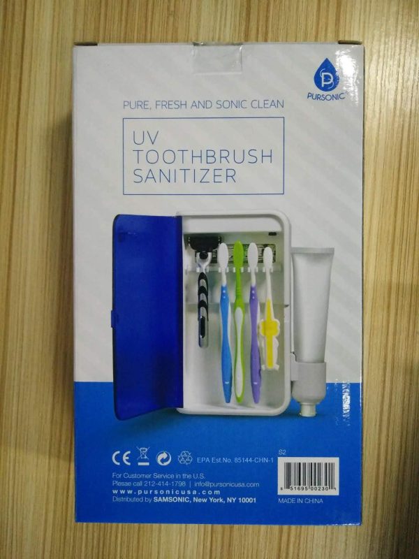 PURSONIC S2 WALL MOUNTABLE PORTABLE UV TOOTHBRUSH SANITIZER