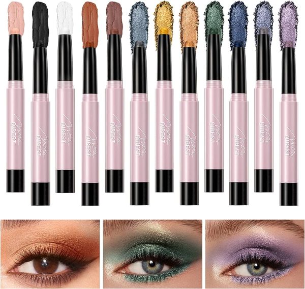 Qibest Mercury Eyeshadow Palette Bold Color Eye Shadow Matte Warm Tones