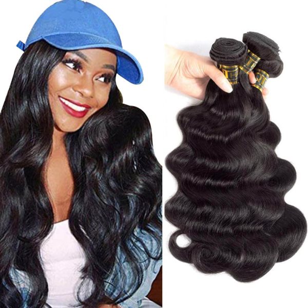 QTHAIR 10a Brazilian Body Wave Human Hair(16 16 16,300g,Natural Black)