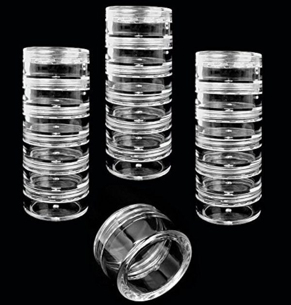 (Quantity: 1000 Pieces) Beauticom 5G/5ML Round Clear Jars