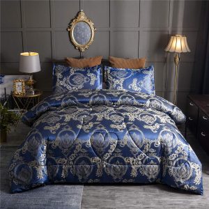 Raytrue-X Queen Comforter Set Satin Silk blanket