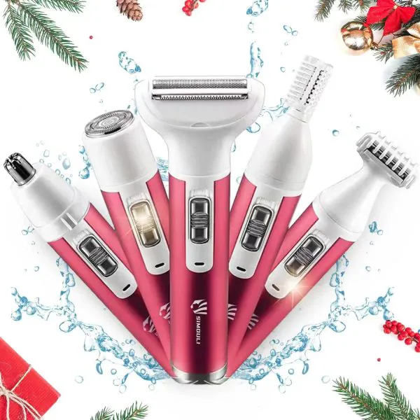 Razor for Women, Liaboe 5 in 1 Electric Cordless Shaver Set, Wet &