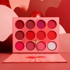 Red Eyeshadow Palette,DE'LANCI 6 Matte + 6 Shimmer Makeup Pallet