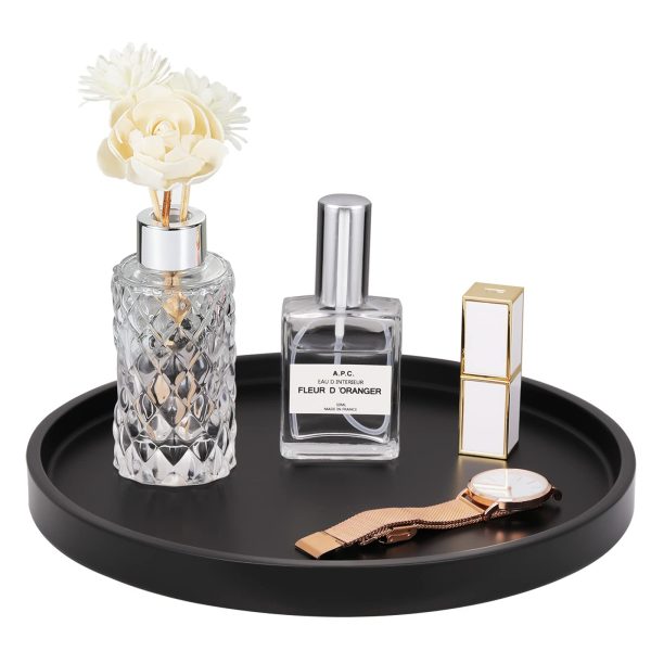 Resin Round Tray Decorative Storage Organizer for Bathroom