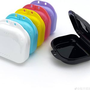 Retainer Case with Vent Holes, 6 Pcs Denture Case