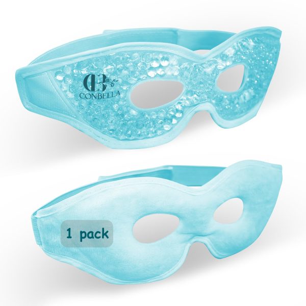 Reusable Eye Mask with Gel Beads for Hot Cold Therapy, Flexible Cold Eye Mask