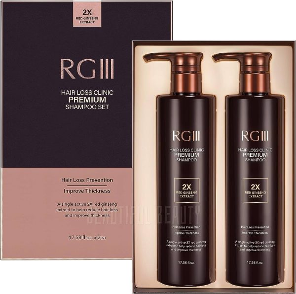 RG3 RGIII PREMIUM HAIR LOSS CLINIC SHAMPOO (TWO BOTTLE SET)