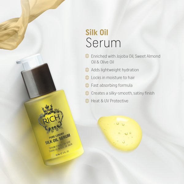 RICH Pure Luxury Silk Oil Serum with Organic Jojoba & Sweet Almond Oil