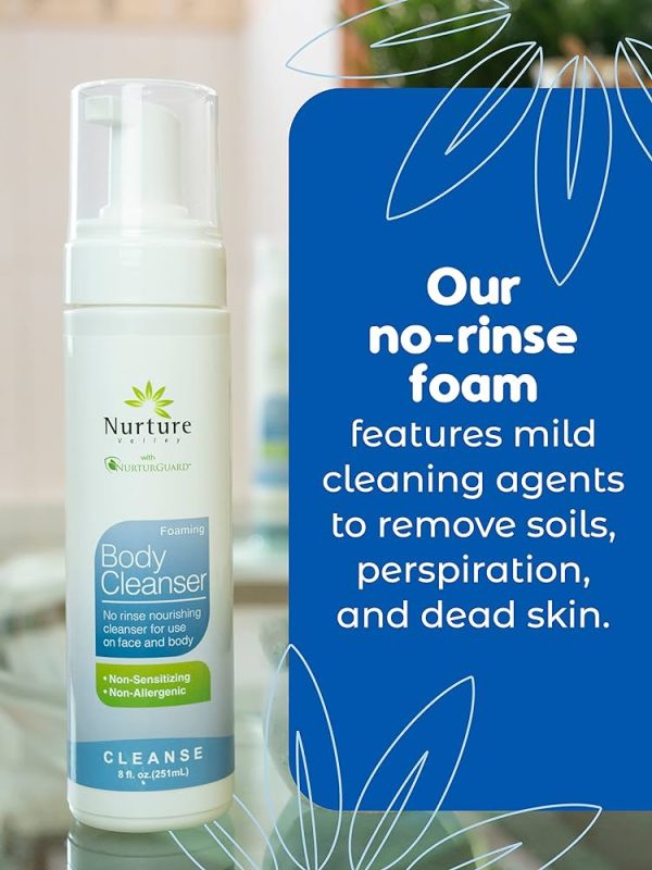 Rinse Free Cleanser by Nurture | No Rinse Foaming Body Wash That Cleanses