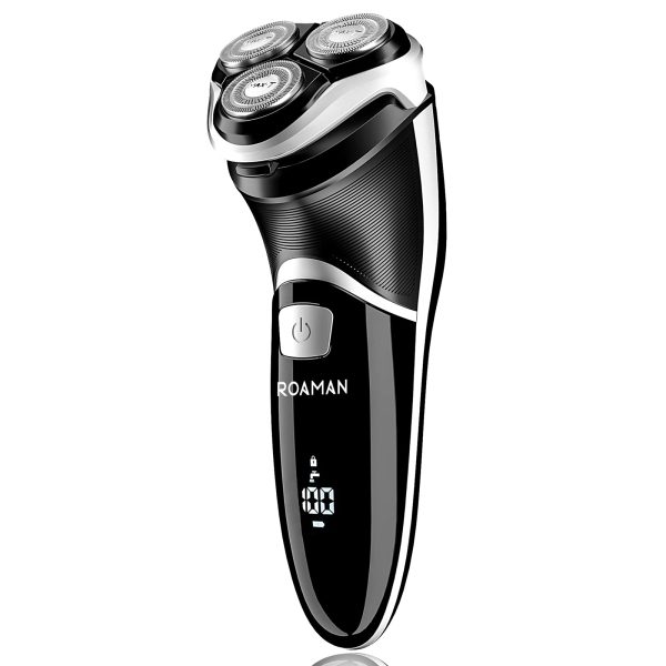 ROAMAN Electric Razor for Men,Rechargeable 3D Rotary Mens Electric Shaver