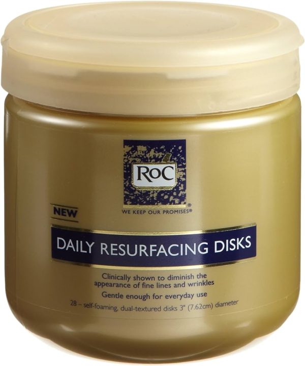 RoC Daily Resurfacing Disks, Hypoallergenic Exfoliating Makeup Removing Pads