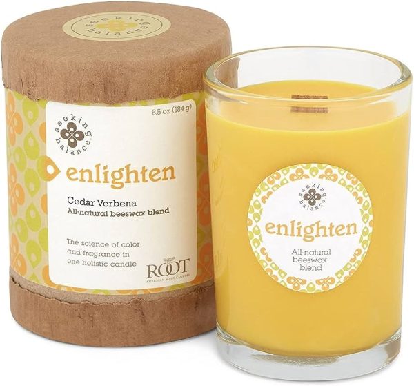 Root Candles Seeking Balance Small Spa Candle, 6.5-Ounce, Enlighten