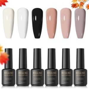 ROSALIND 15ml UV Nail Gel Polish Set, 20 Colours Pure Color Soak Off Nail