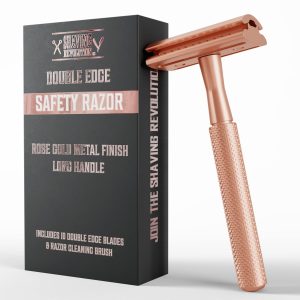 Safety Razor Rose Gold with Safety Razor Stand | Reusable Razor