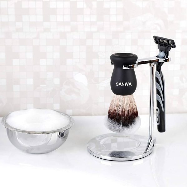 SANWA Deluxe Heavyweight Shaving Brush Razor Stand