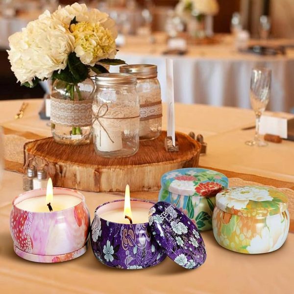 Scentorini Scented Candles Gift Set,Blush Peony, Cinnamon Apple