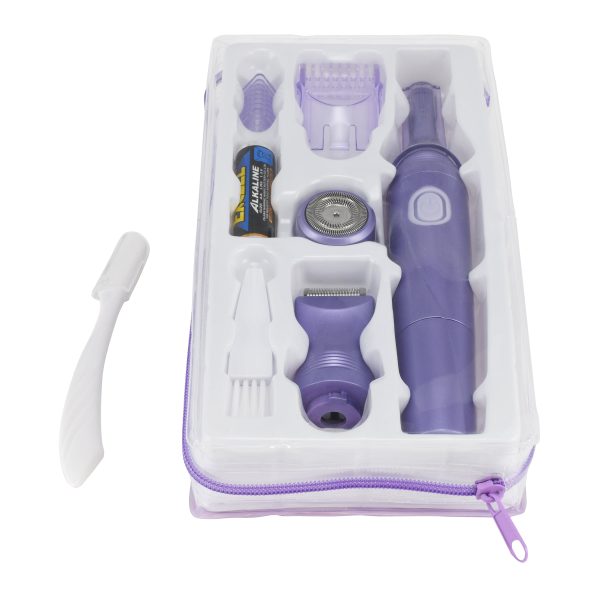 Hydro Silk Good End Trimmer 8-in-1 Grooming Kit for Women – Facial Hair Remover & Body Shaver Set
