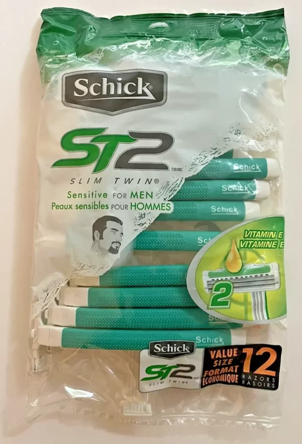 Schick Slim Twin ST 2 Disposable Razors for Men