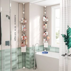 SEIRIONE Rustproof Shower Corner Caddy Organizer for Bathroom